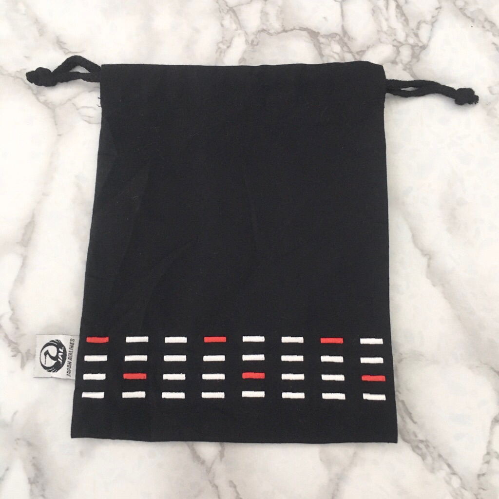 มือสอง• ถุงผ้าหูรูดสายการบิน JAPAN AIRLINES