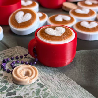 Hot drink clicker พวงกุญแจแก้วน้ำ คลิกได้ คีย์แคป สุดน่ารัก