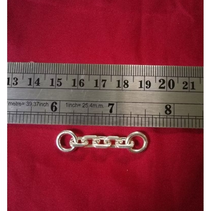 สร้อยข้อมือตะกรุด ข้อต่อสร้อย ลายคตกิต 6 มิล(ปลายห่วง10มิล)​ ราคา ถูกที่สุด ดีลบีเคเค