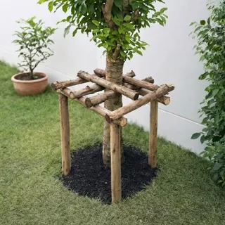 ชุดค้ำต้นไม้ DIY ไม้ขนาด 1.5 นิ้ว สูง 1 เมตร พร้อมตะปู สำหรับต้นไม้สูง 1.5 เมตร ขึ้นไป