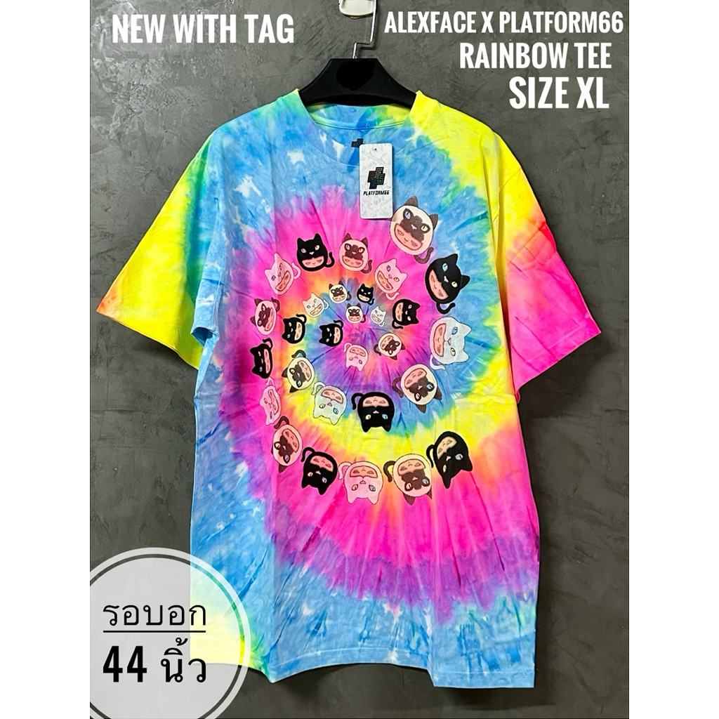 มือหนึ่งค่ะ 🌟 Platform66 x Alexface Rainbow size XL Tee อก 46 นิ้ว