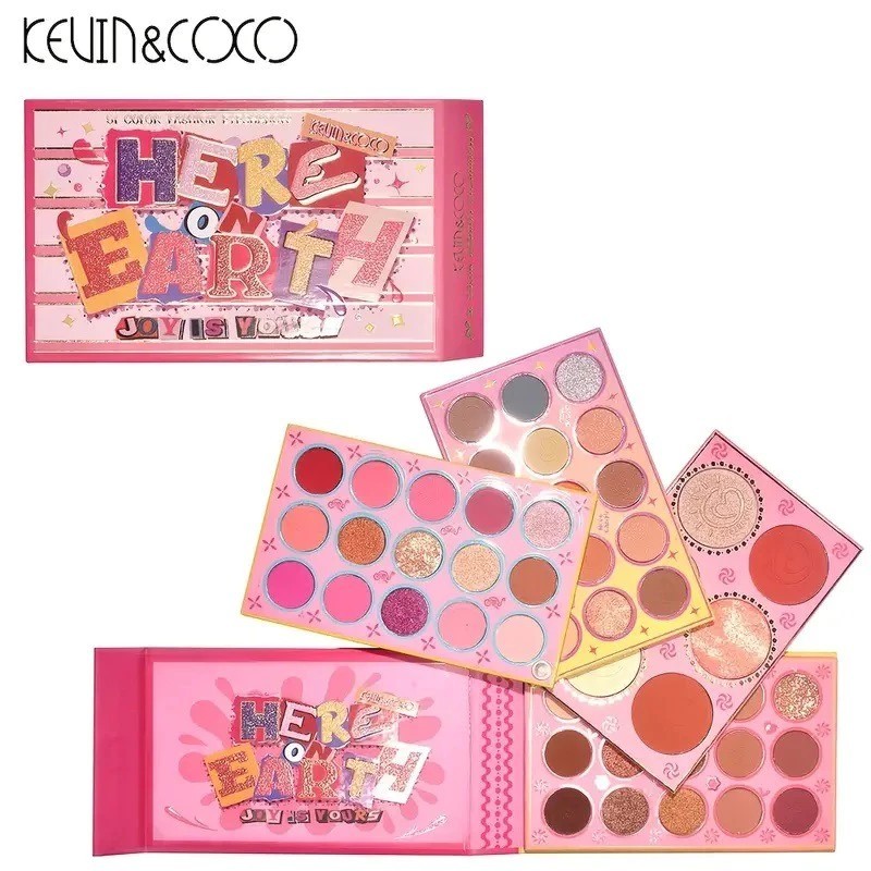 ส่งไว อายแชโดว์ KEVIN&COCO HERE ON HEARTH & 51 Colors Eyeshadow Blush Highlighting Palette