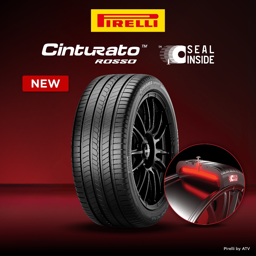 [บริการติดตั้งฟรี] PIRELLI ยางรถยนต์(รุ่นใหม่) Cinturato Rosso (Seal Inside)ขอบ 16-20" (4 เส้น) จัดส่งฟรี