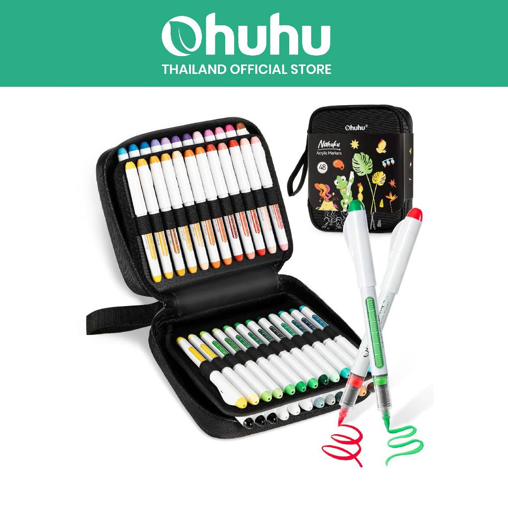 FOLIO ART : ปากกามาร์คเกอร์ Ohuhu Direct-ink Acrylic Markers 48 Colors (90642)