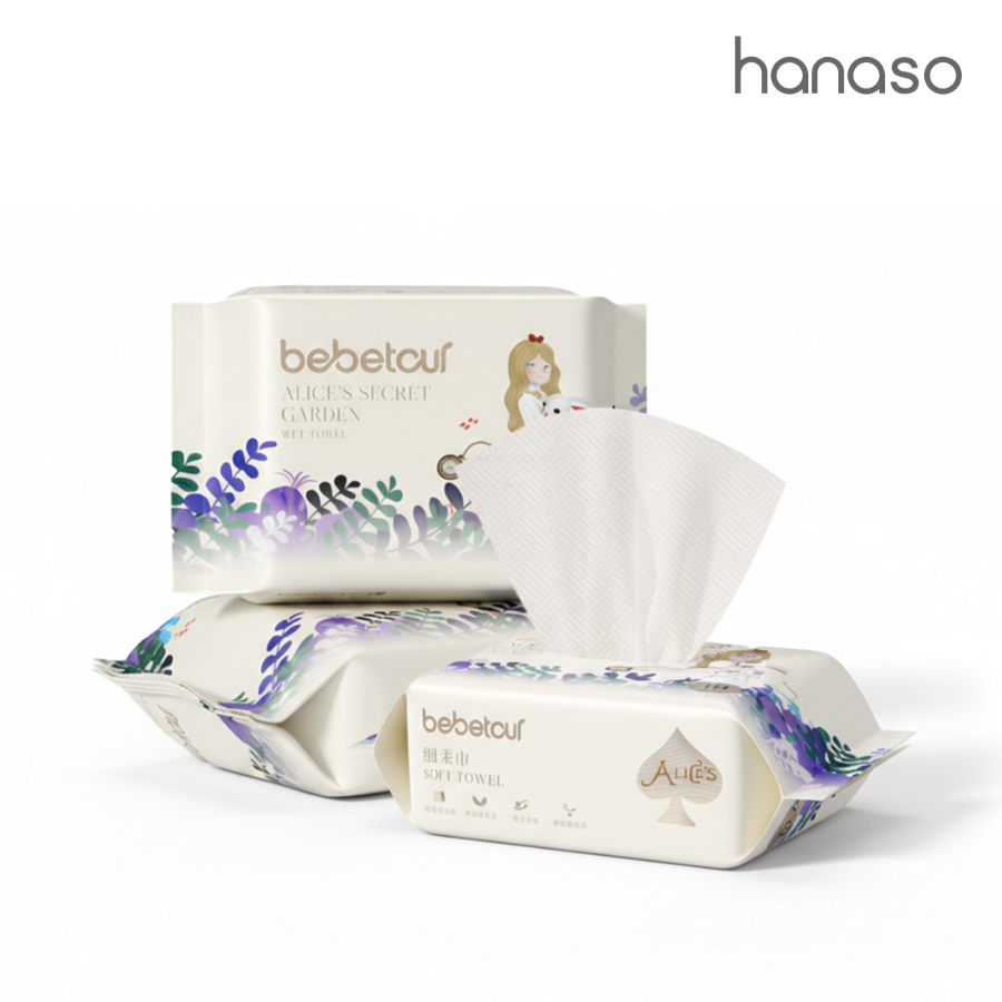 Hanaso กระดาษเช็ดหน้า ทิชชู่เช็ดหน้า อ่อนโยน Facial Towel หนานุ่ม แผ่นใหญ่พิเศษ แบบพกพา บรรจุ 10 แผ่น