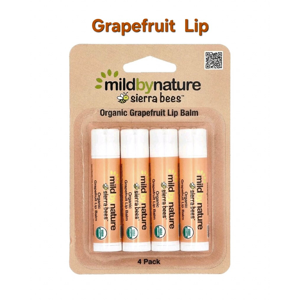 พร้อมส่ง แท้💯 Mild by nature Sierra Bees Lip Balm 4 Pack