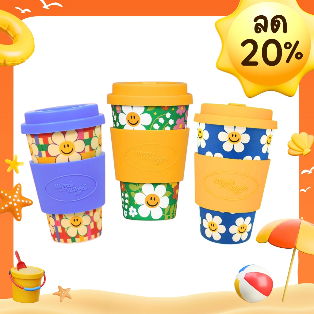 [พร้อมส่ง] แก้วมัคไม้ไผ่ Wiggle Wiggle Bamboo Mug Cup 400ml แก้วน้ำ แก้วเยื่อไผ่ แก้วมัคลายน่ารัก🎋