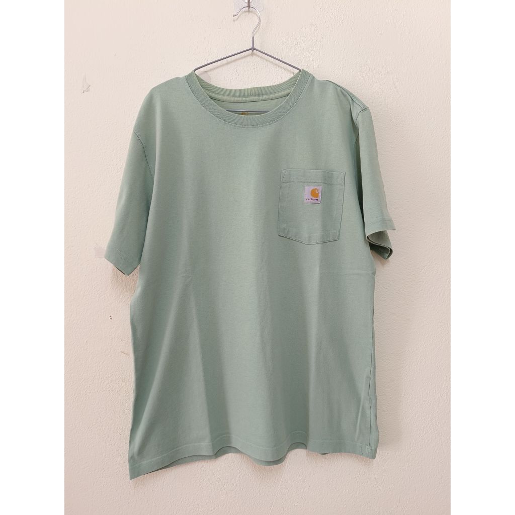 *พร้อมส่ง*🇹🇭 เสื้อยืด Carhartt Men's Loose Fit K87 Workwear Pocket T-Shirt Green