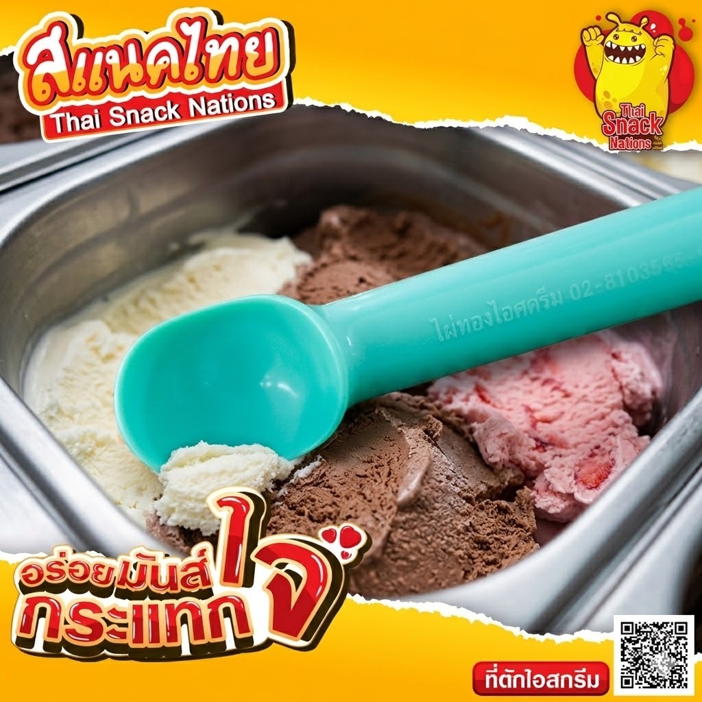 ที่ตักไอศครีม ที่ตักไอติม ที่ตักแบบสกู๊ป ที่ตักไอศครีมพลาสติก แบบคละสี ไม่สามารถเลือกสีได้ค่ะ