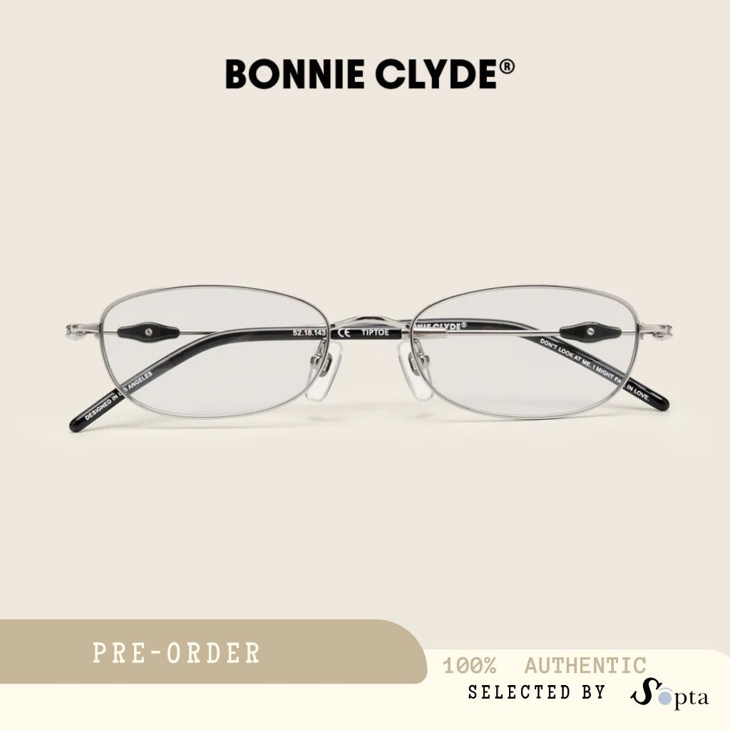 BONNIE CLYDE 2026 Collection รุ่น Tiptoe | แว่นกันแดด กรองแสง แว่นโลหะทรงเหลี่ยม Y2K  | Pre-Order