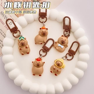 พวงกุญแจ เรซิน ลายการ์คาปิบาล่า สำหรับห้อยกระเป๋า กุญแจ ป้าย DIY