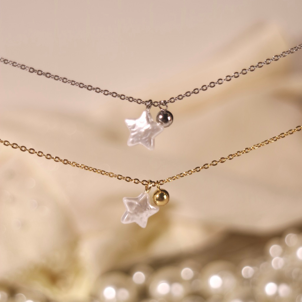 Socrush.bkk | SUMMER STAR necklace | SN-093 | สร้อยคอ ดาว มุก จี้ดาว