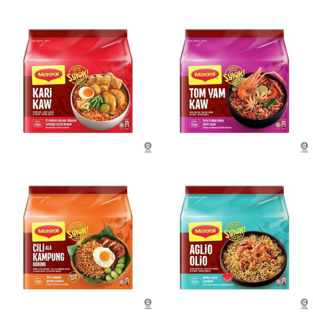 Maggi Syiok Instant Noodles ขนาด 5x77gบะหมี่กึ่งสำเร็จรูประดับพรีเมียมจาก Nestlé ราคา ถูกที่สุด ดีลบีเคเค