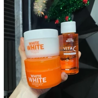 ((แพ็คเกจใหม่ไลท์ไวท์)) ครีมไลท์ไวท์ Light White แพคเกจใหม่สีส้ม 50 g. ((เซ็ตครีม+สบู่))