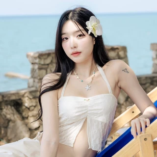 RIKA น้องชบา เกาะอกผ่าหน้าสายผูกคอ