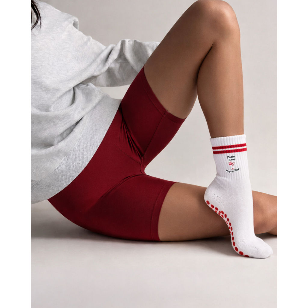 Aura Socks - Pilates Happy Hour Grip Socks for Pilates, Yoga, Barre, Lagree