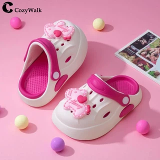 CozyWalk รองเท้าแตะเด็ก แบบสวม หัวโต ลายการ์ตูน 3D สายรัดหลังปรับได้ พื้นนุ่ม EVA กันลื่น ใส่ในบ้าน ใส่เที่ยว
