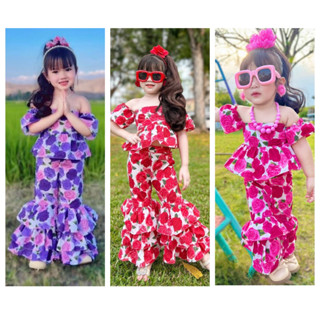 ชุดสงกรานต์เด็กผู้หญิง  สุดน่ารัก  ชุดทองกวาว สีสันสดใส  สวย…