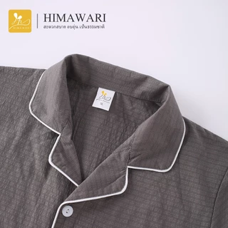 HIMAWARI丨ชุดนอนผู้ชาย ชุดนอนผ้าฝ้าย ชุดนอนแขนสั้น นุ่มสบายผิว ใส่ได้ทุกฤดู