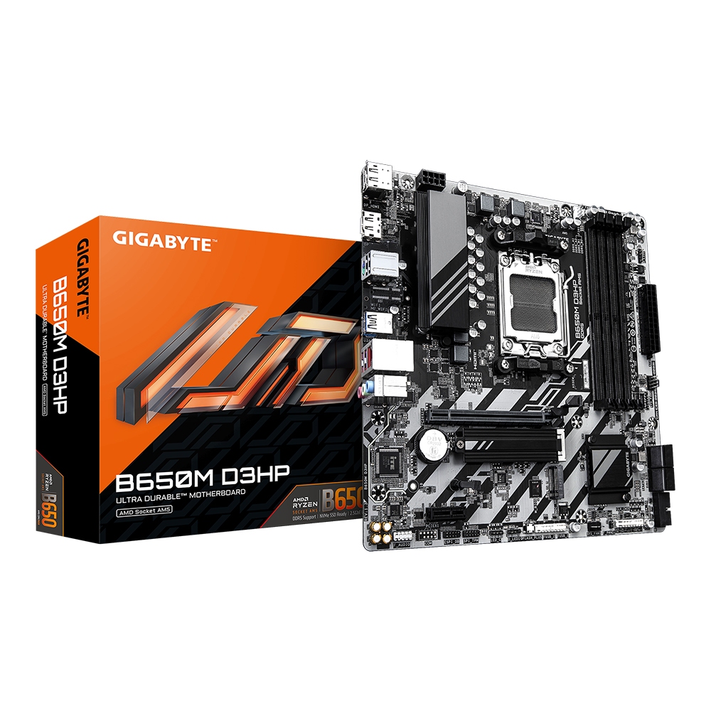 MAINBOARD (เมนบอร์ด) GIGABYTE B650M D3HP (DDR5) (SOCKET AM5) (MICRO-ATX)