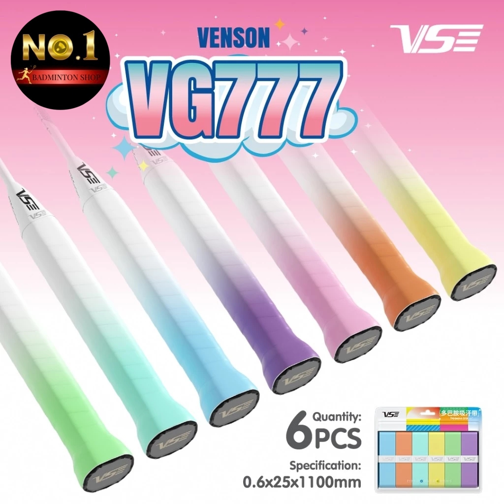 VS กริปพันด้ามไม้แบดมินตัน รุ่น VG777 แท้ 💯 By. No.1 Badminton Shop (โปรดอ่านรายละเอียดก่อนสั่ง)