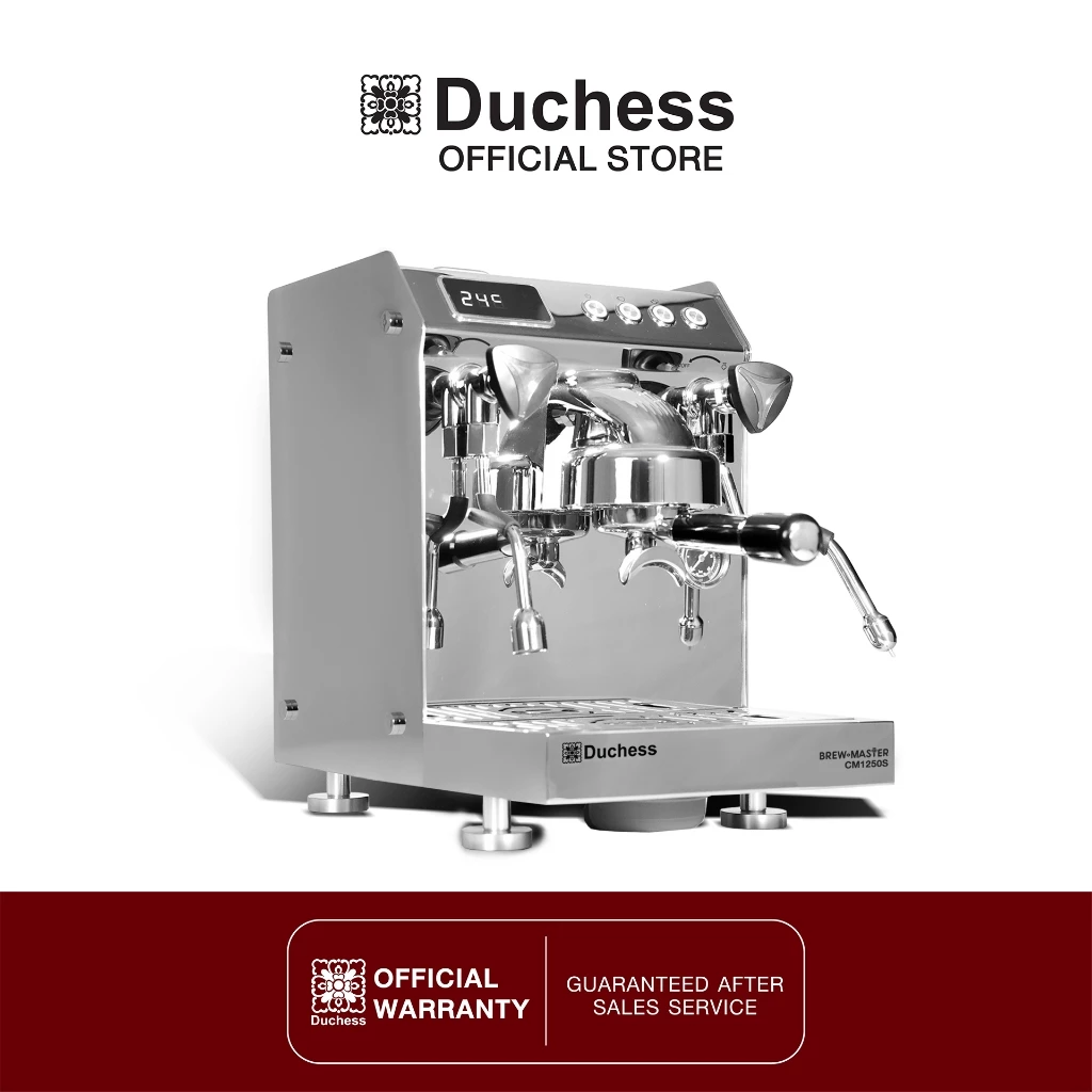 Duchess เครื่องชงกาแฟ 15 บาร์ รุ่น CM1250 เครื่องชงกาแฟสด ก้านชง 58mm ระบบ 2 หม้อต้ม (Dual Boiler) ปั๊ม ULKA อิตาลี