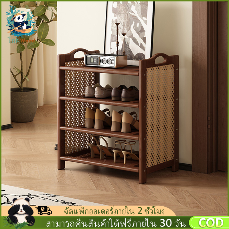 【จัดส่งภายใน 2 ชั่วโมง】ชั้นวางรองเท้า ชั้นวางรองเท้าแบบง่าย ติดตั้งง่าย ป้องกันแมลงและความชื้น