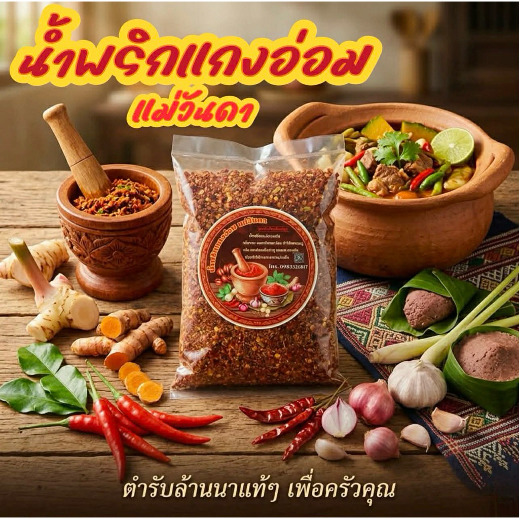น้ำพริกแกงอ่อมเหนือ สูตรลำปาง