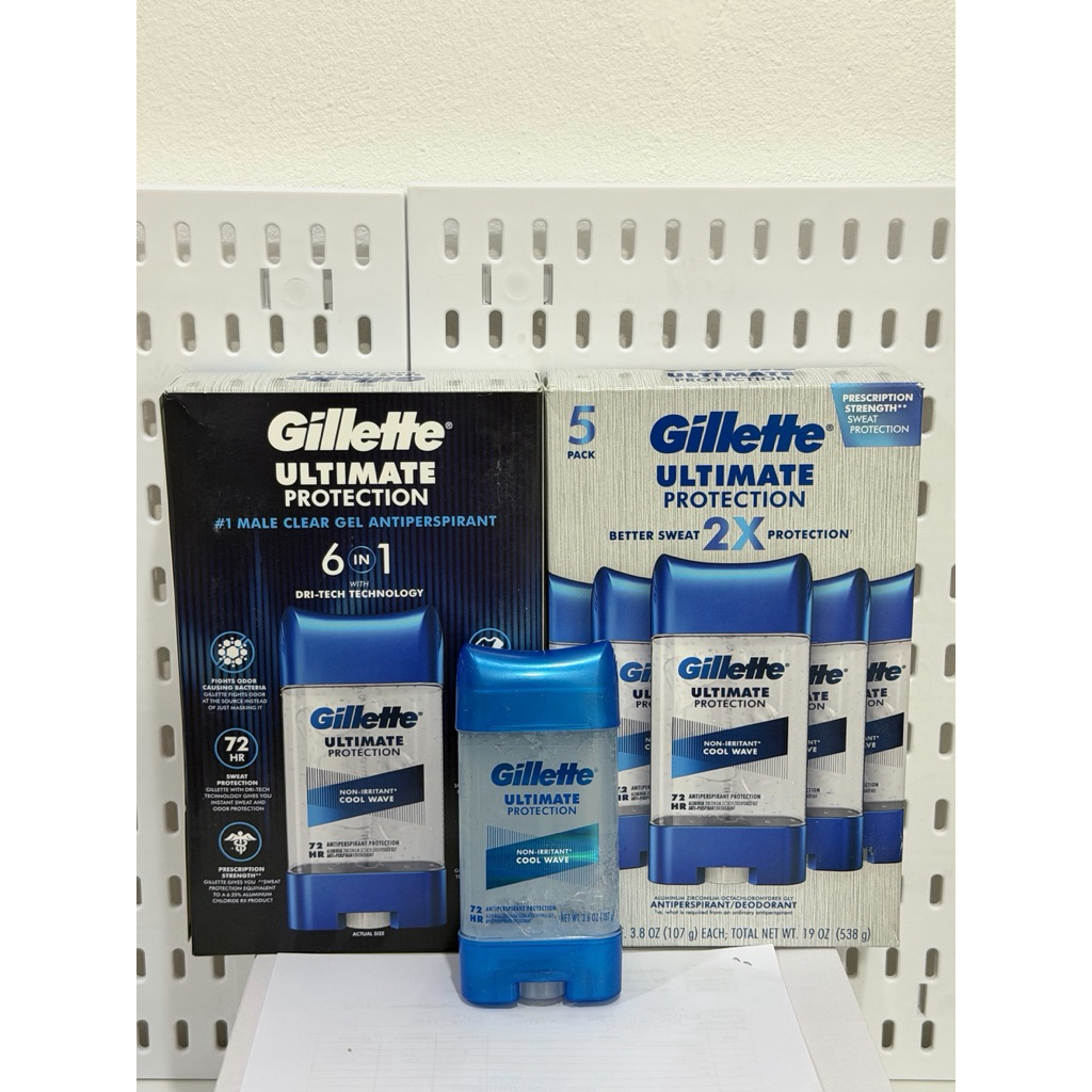 Gillette Ultimate Protection Cool Wave Clear Gel (107g) เจลระงับกลิ่นกายพรีเมียม ปกป้อง 72 ชม. กลิ่น