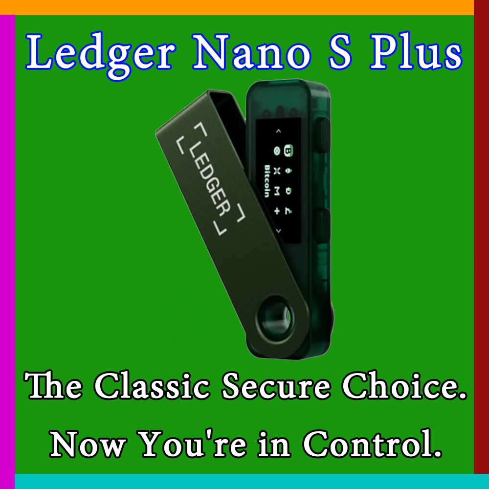 Ledger Nano S Plus Cold Wallet Hardware Wallet Crypto Offline Storage Secure Chip BTC ETH USDT NFT D