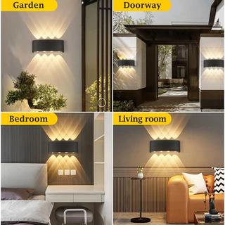 【COD】2W 4W 6W 8W LED โคมไฟติดผนัง LED ไฟติดผนัง กันน้ำ ไฟติดผนังภายนอก ในร่ม โคมไฟผนัง สีดำ โคมไฟหน้าบ้าน สําหรับตกแต่งบ