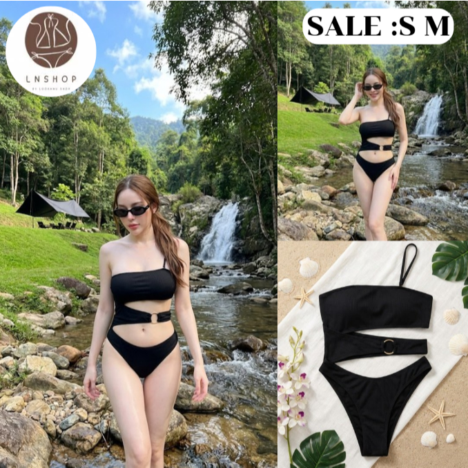 #N198 เซ็ตบีกีนี่ 2 ชิ้น ท่อนบน + บราล่าง🌸มีฟองน้ำ SALE-S M ใส่ได้