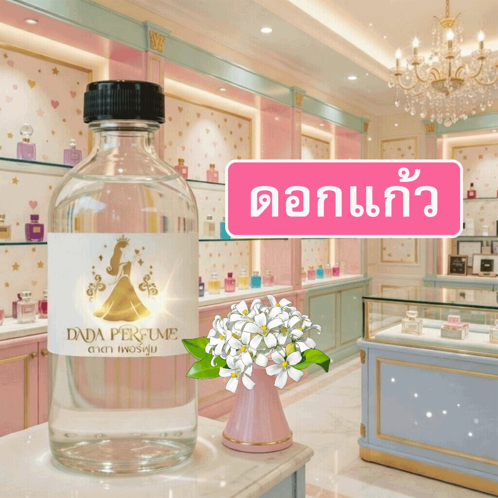 กลิ่น ดอกแก้ว น้ำหอมพร้อมใช้ ปริมาณ 125 ml. แถมฟรีขวดสเปร์ย 10 ml. 1 ขวด ซื่อ 10 ฟรี 1 ขวด