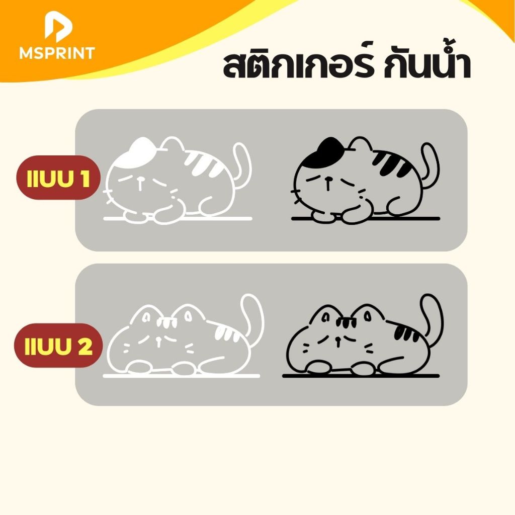 สติกเกอร์แมว Cat in car เจ้าแมวอ้วน ไม่มีพื้นหลัง 18x15 ซม แมวในรถ PVC เกรด Outdoor กันน้ำ