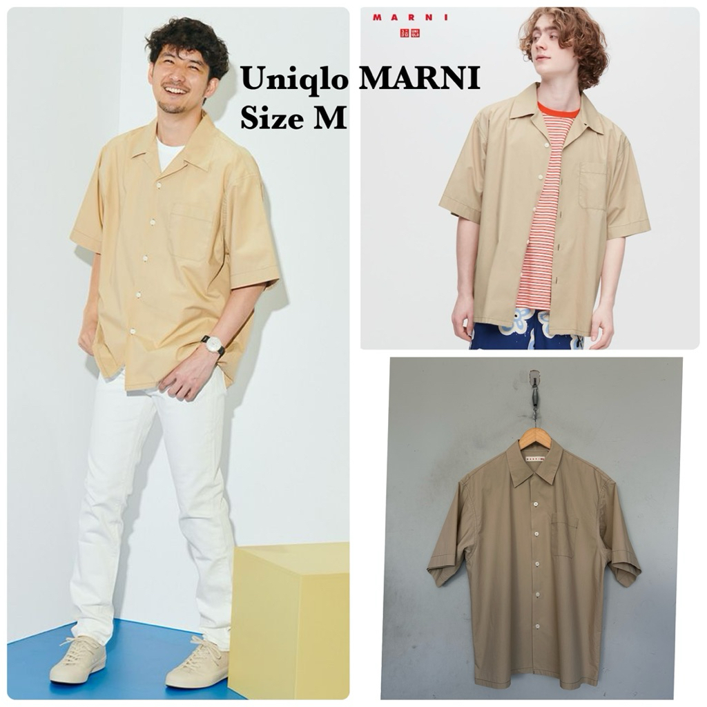 Uniqlo MARNI เสื้อเชิ้ตแขนสั้นมือสองของแท้