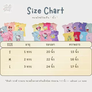 FUFU เสื้อยืดเด็ก เสื้อเด็ก สกรีนการ์ตูน แขนสั้นระบาย (1-4 ขวบ) ผ้าคอตตอนนุ่ม เลือกสี/คละลาย (TSH-2)
