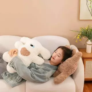 ตุ๊กตาหมาหูยาว ครีม น้ำตาล ขาว 50CM นุ่มนิ่ม น่ารัก สำหรับผู้ที่ชื่นชอบความนุ่มและน่ารัก เป็นของขวัญเขียนการ์อวยพรได้