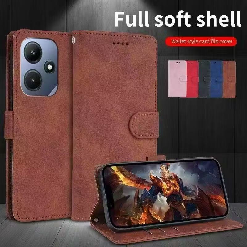 เคสฝาพับ แถมสาย มีช่องใส่บักสำหรับ infinix hot40i hot 40i Hot 12i 20i 20s Hot 30 30i Note 30 เคสมีแม่เหล็ก Boss
