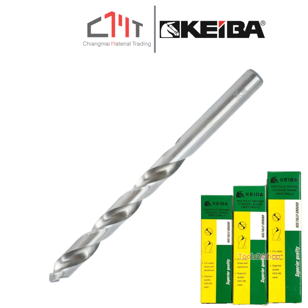 KEIBA ดอกสว่านเจาะเหล็ก HSS ขนาด 0.5 - 7.0 mm. (มิล) (ราคาต่อดอก)