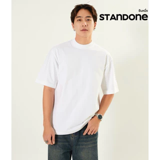 STANDONEยืนหนึ่ง เสื้อยืดโอเวอร์ไซสคอฟิตเนื้อผ้าcotton20comb(เนื้อนุ่ม,อยู่ทรง,มีน้ำหนัก,สวมใส่สบาย)