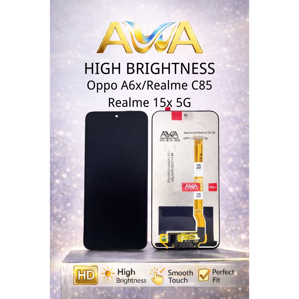 หน้าจอ LCD คุณภาพสูง AVA High Brightness สำหรับ A6x/Realme C85/Realme 15X 5G ทัชลื่น สีคมชัด ตรงรุ่น