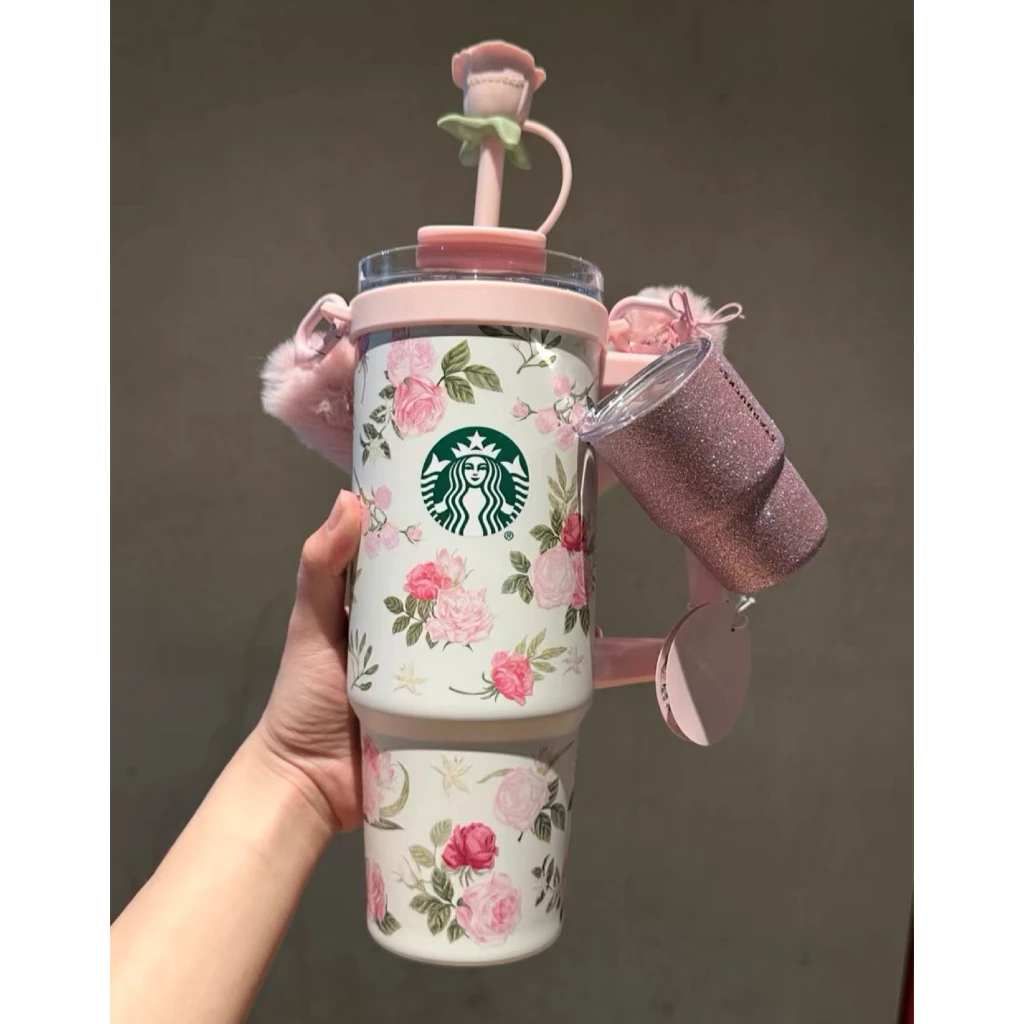 แก้วสตาร์บัค Starbucks Vintage Floral Rose Collection Spring 2026 thumbnail 4