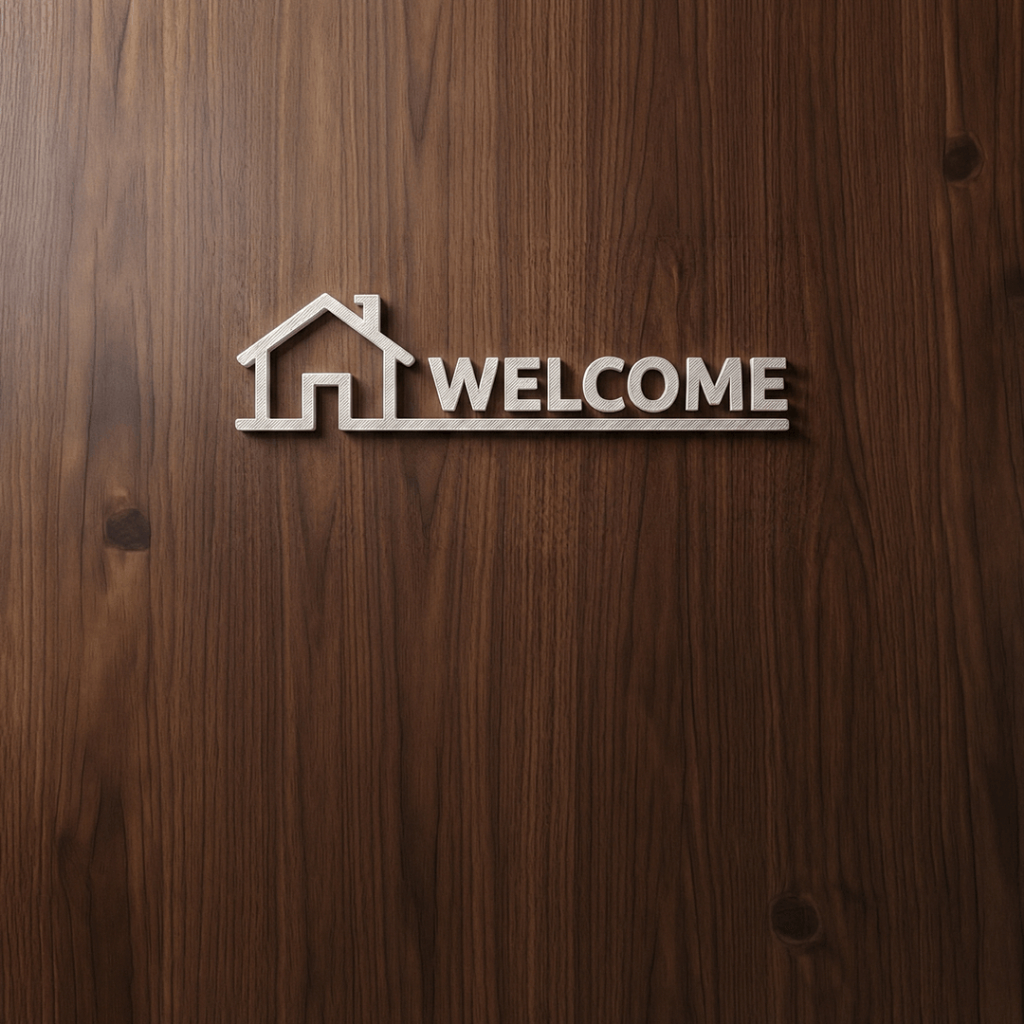 ป้าย Welcome 3D Printing สำเร็จรูป ตัวหนา 3 mm ติดตั้งเองได้