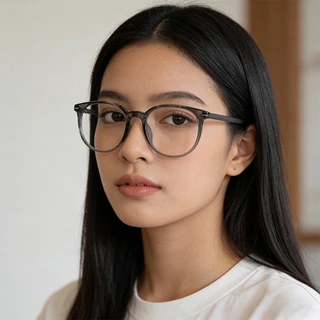 เฟรมใหญ่เบามาก -50~400° 👓แว่นสายตาสั้น👓 กรอบแว่นตา HD ป้องกันแสงสีฟ้าสำหรับผู้หญิง แว่นสายตา