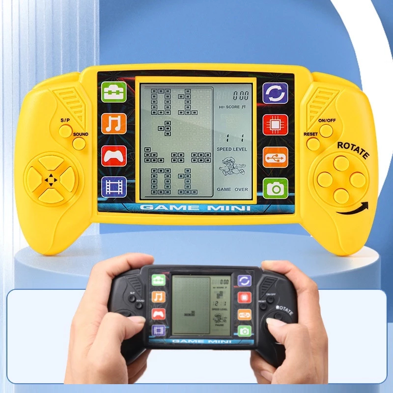 เครื่องเล่นเกม Tetris ของเล่น จอใหญ่ 3.5 นิ้ว เกมปุ่มกดแบบคลาสสิก เครื่องเล่นเกม Tetris พกพา