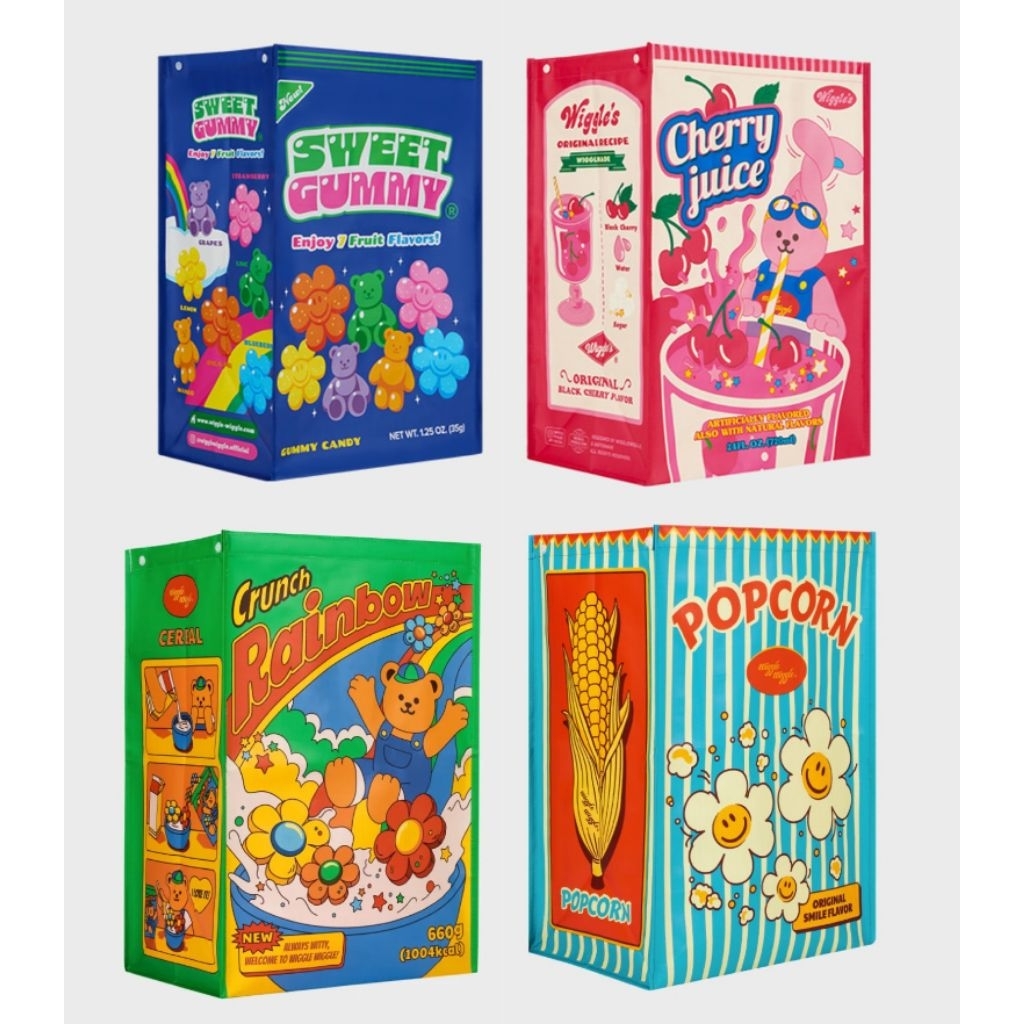 พร้อมส่ง WIGGLE WIGGLE Tarpaulin trash sorting bin กระเป๋า ถุง