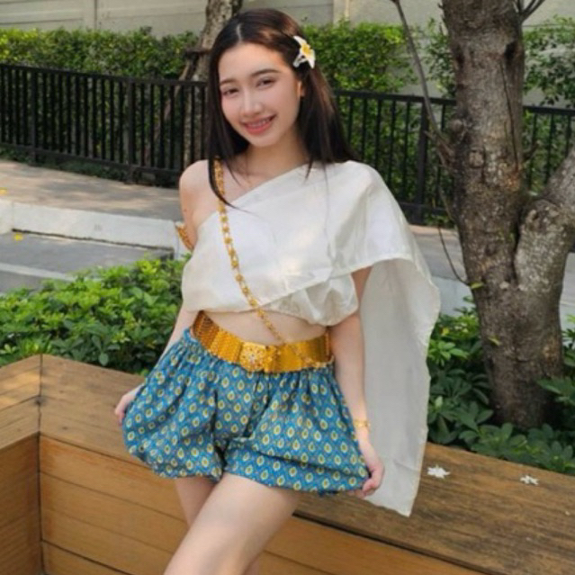 โจงกระเบนแบบใหม่! ชุดสงกรานต์สไบสำเร็จรูป ใส่แล้วหุ่นสวย ใส่เล่นน้ำ ใส่แล้วหุ่นดี ขาเรียว ต้องจัด!!