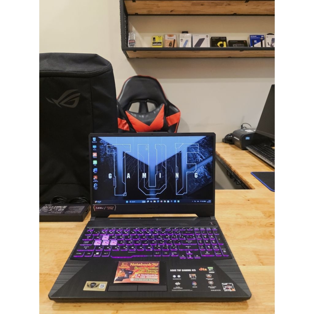 ASUS TUF A15 FA506NCR-HN007W R7-7435HS RTX3050 RAM16GB.DDR5 SSD512GB.G4 สภาพนางฟ้า99%