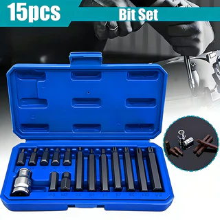ชุดประแจ หกเหลี่ยม หัวดาว ชุดบล็อก บล็อกH บล็อกT 15PCS
