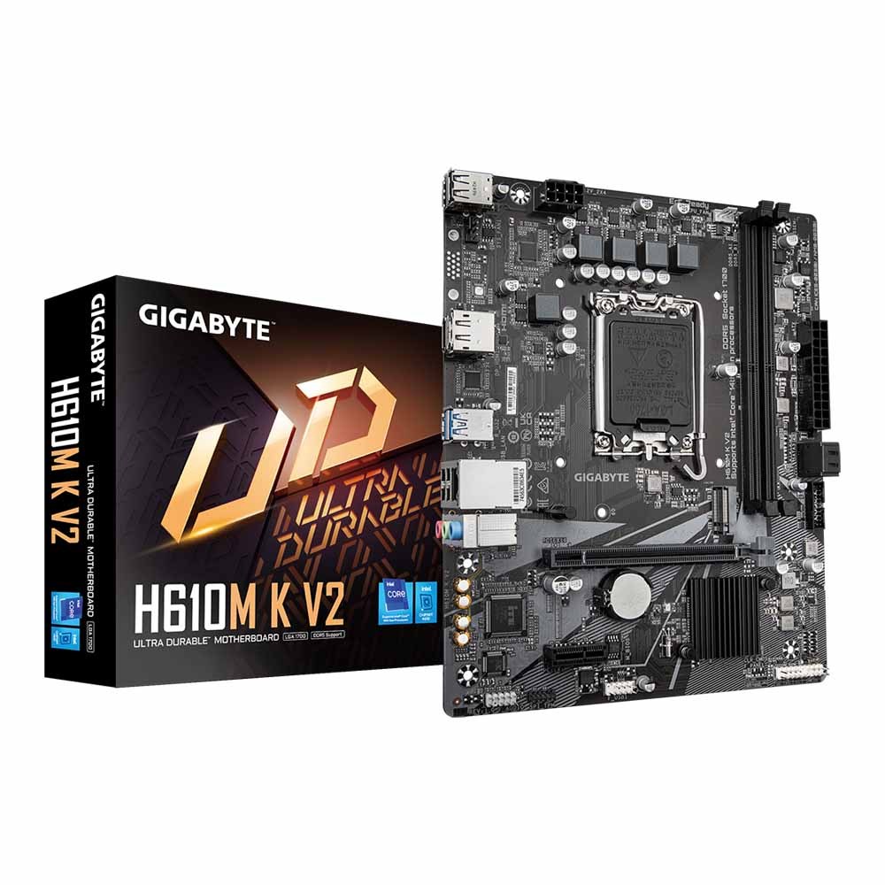 MAINBOARD (เมนบอร์ด) GIGABYTE H610M K V2 (DDR5) - INTEL SOCKET 1700 MICRO-ATX